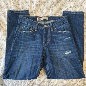 Boys Levi’s size 8 Regular Distressed Jeans Waist 24 Length 22